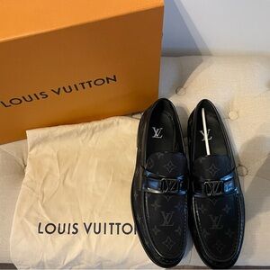 Louis Vuitton Monogram Black Loafers